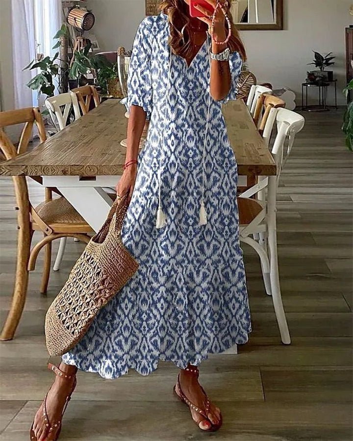 Luna | Bezwysiłkowa Sukienka Boho z Korzystnym Fasonem