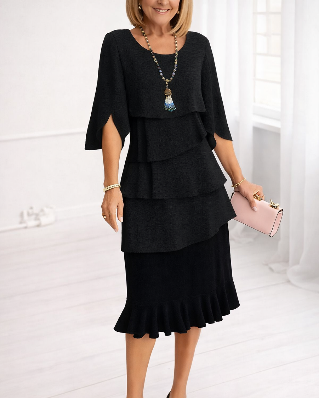 Patricia | Elegancka Sukienka z Falbanami