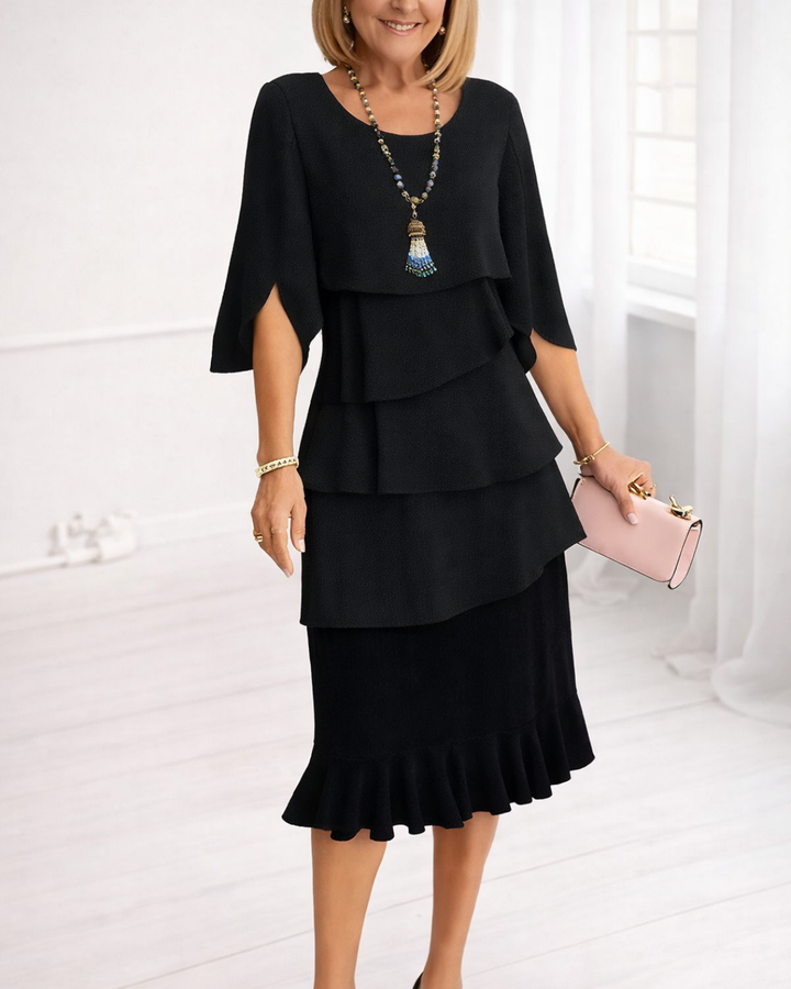 Patricia | Elegancka Sukienka z Falbanami