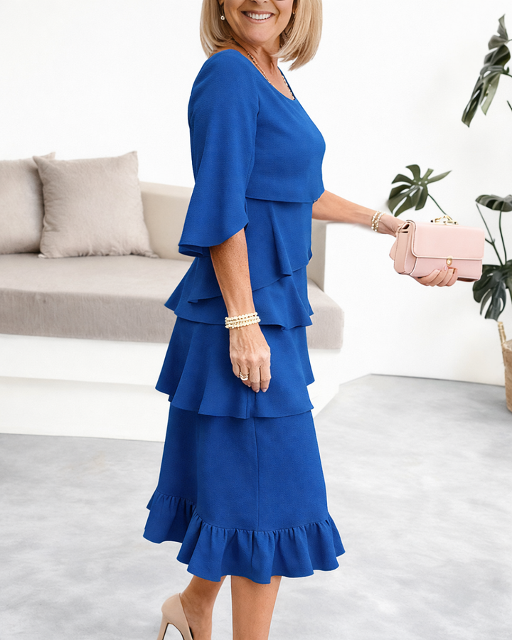Patricia | Elegancka Sukienka z Falbanami