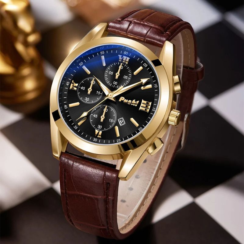 Męski biznesowy zegarek kwarcowy