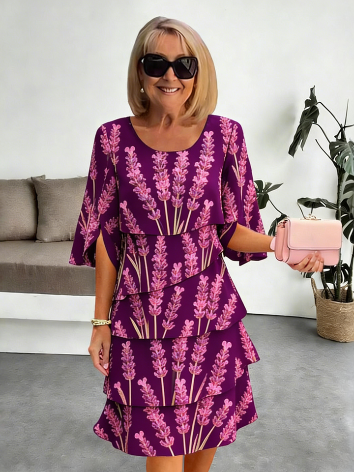 Delphine | Elegancka Sukienka Chiffonowa z Faldami