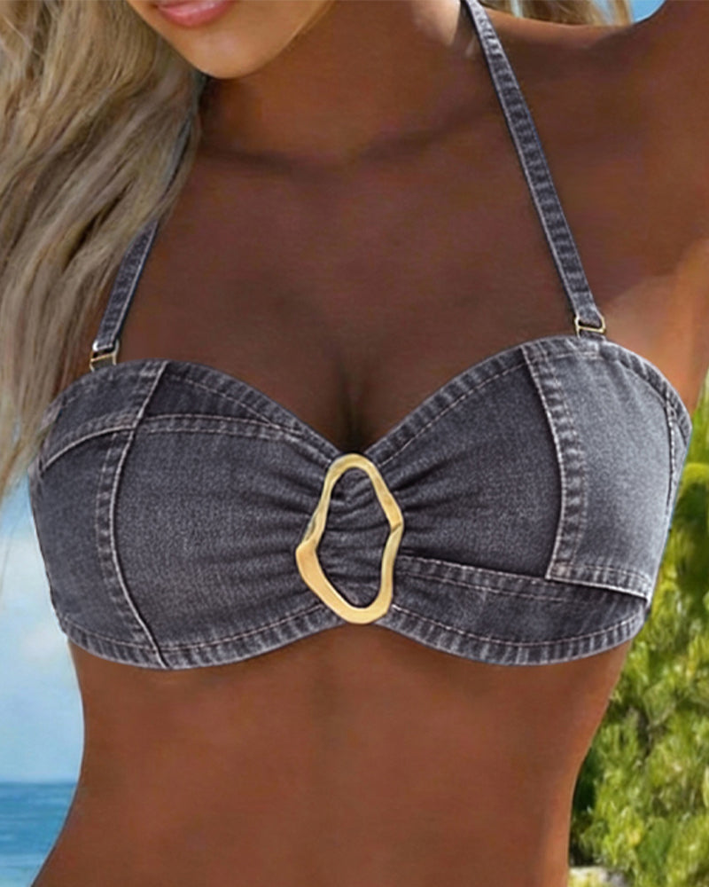 Patricia™ | Bikini z metalowym zapięciem, dwuczęściowe