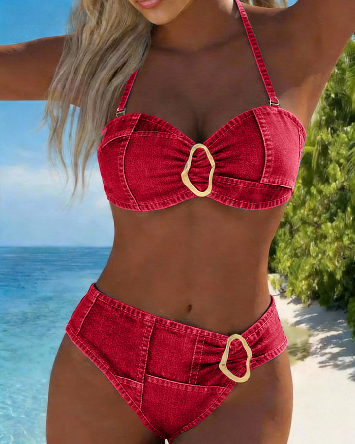 Patricia™ | Bikini z metalowym zapięciem, dwuczęściowe
