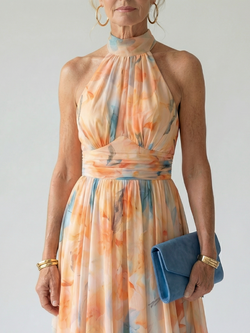 Lena | Sukienka Midi Halter