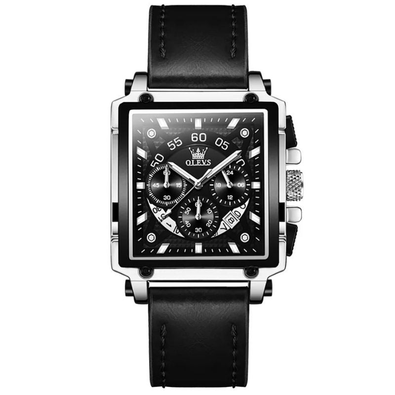 Zegarek Chronograf z Kwadratową Tarcza