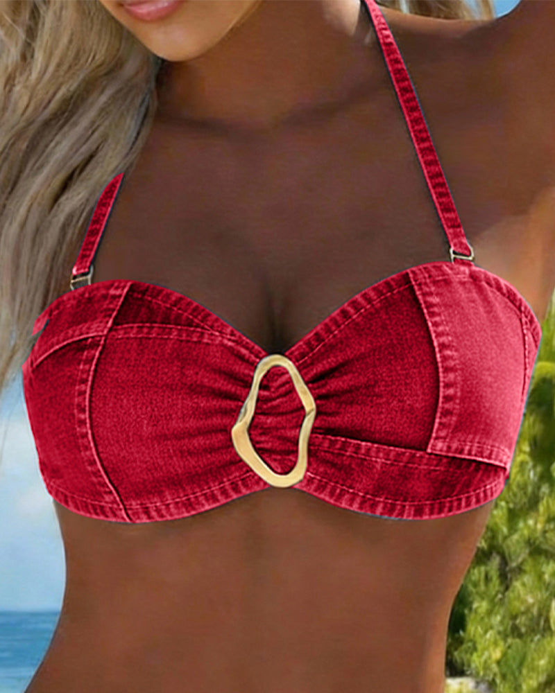 Patricia™ | Bikini z metalowym zapięciem, dwuczęściowe