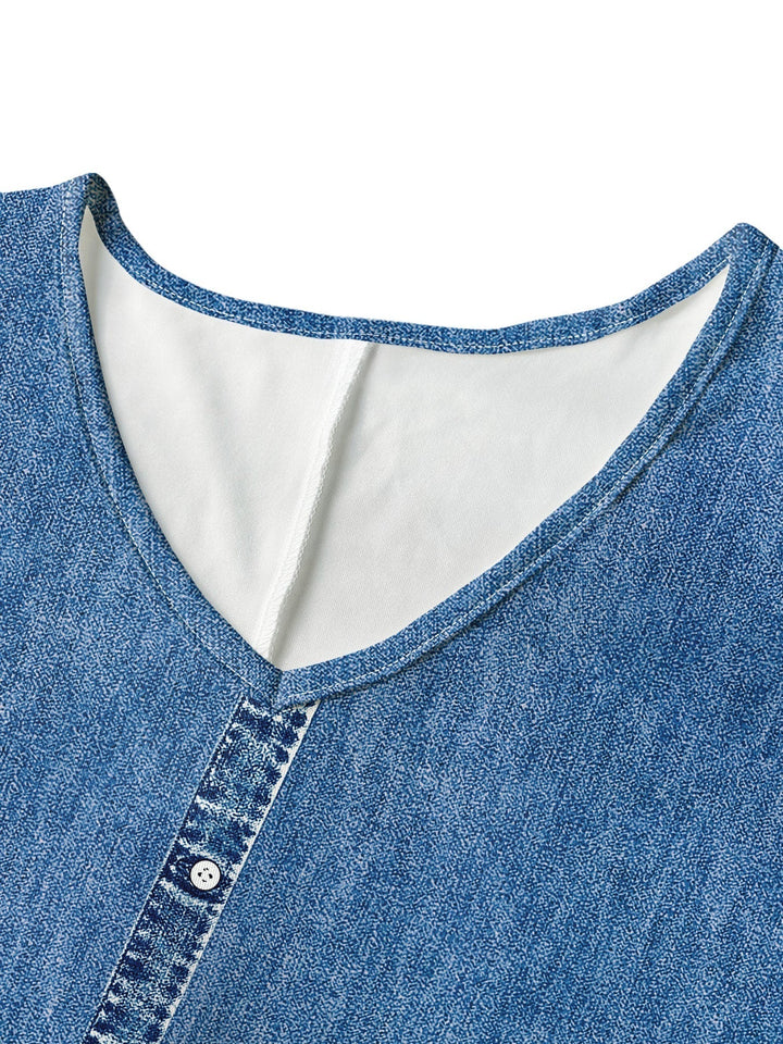 Helen | Elegancka Retro Sukienka Dżinsowa