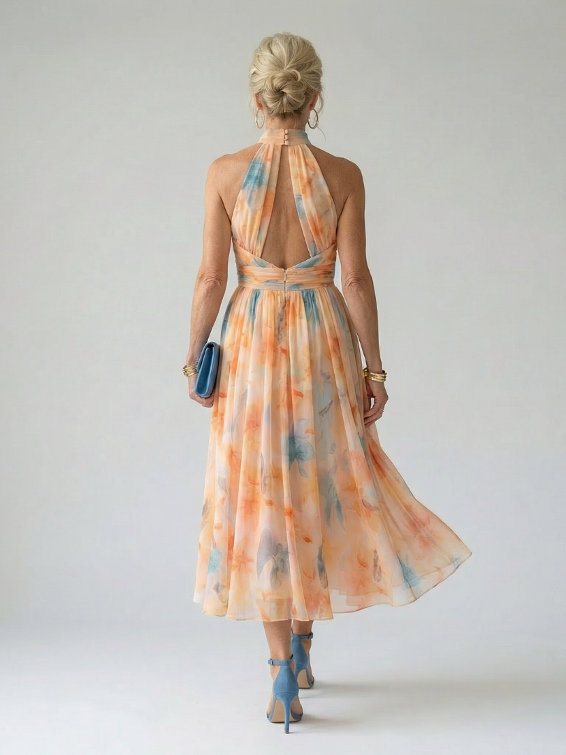 Lena | Sukienka Midi Halter