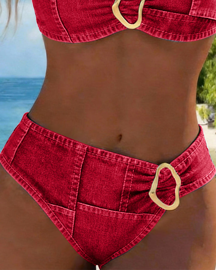 Patricia™ | Bikini z metalowym zapięciem, dwuczęściowe