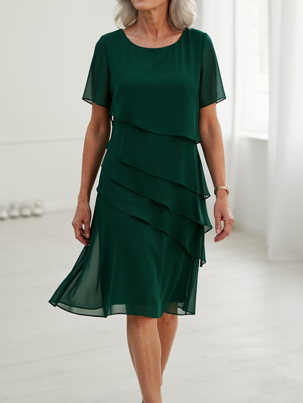 Linda | Elegancka Sukienka z Falbanami