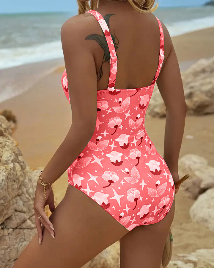 Clara™ | Jednoczęściowy tankini z nadrukiem