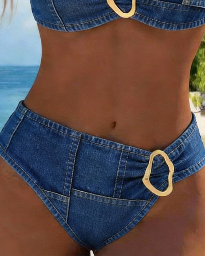 Patricia™ | Bikini z metalowym zapięciem, dwuczęściowe