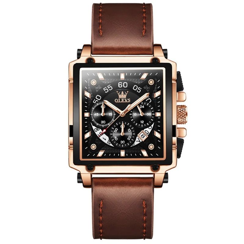 Zegarek Chronograf z Kwadratową Tarcza
