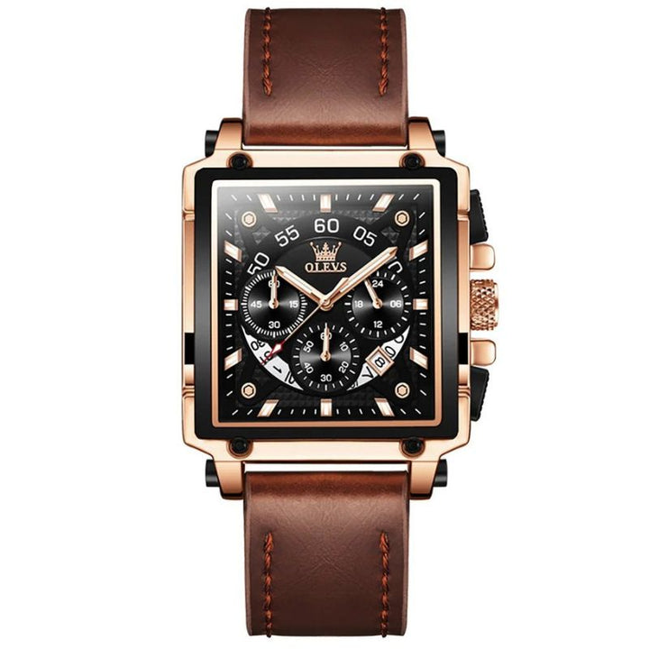 Zegarek Chronograf z Kwadratową Tarcza