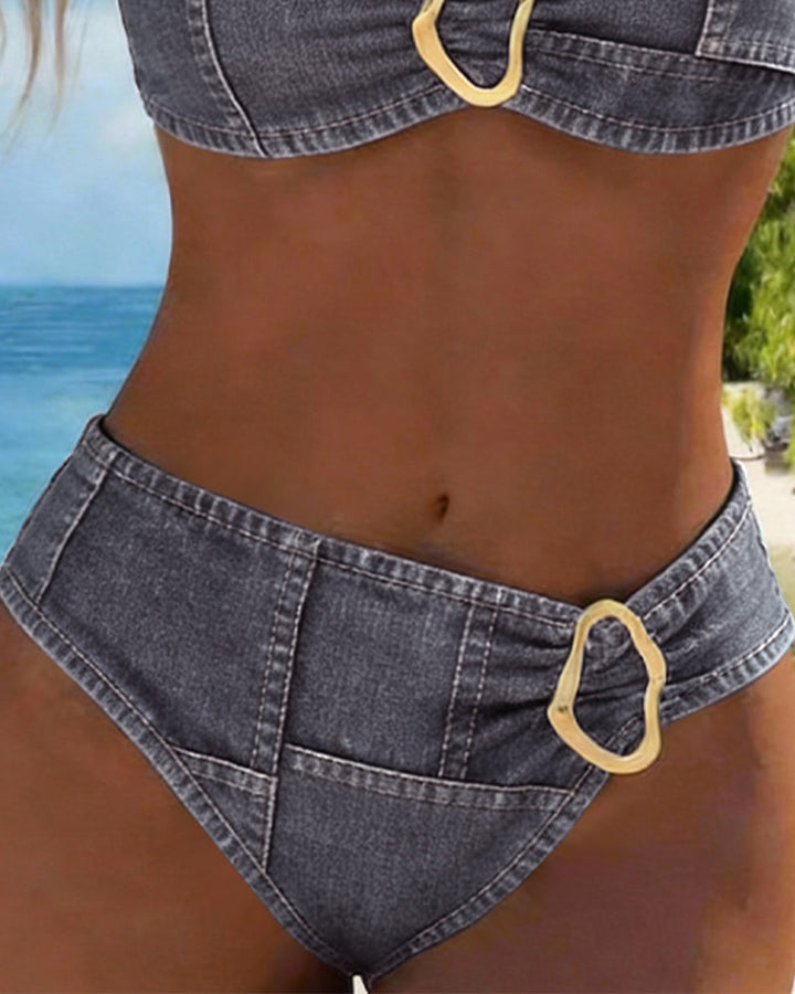 Patricia™ | Bikini z metalowym zapięciem, dwuczęściowe