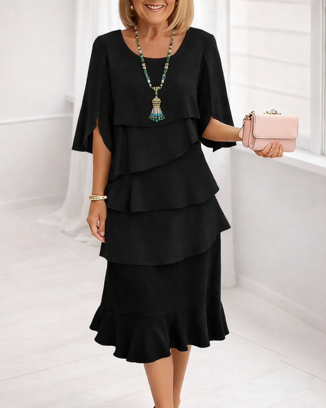 Patricia | Elegancka Sukienka z Falbanami