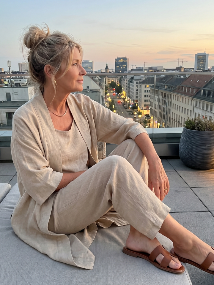 Yael | Zestaw Trzech Części: Luźna Bluzka i Spodnie