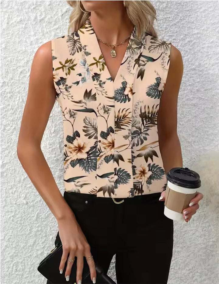 Nicole | Bluzka Casual z Dekoltem w Serek