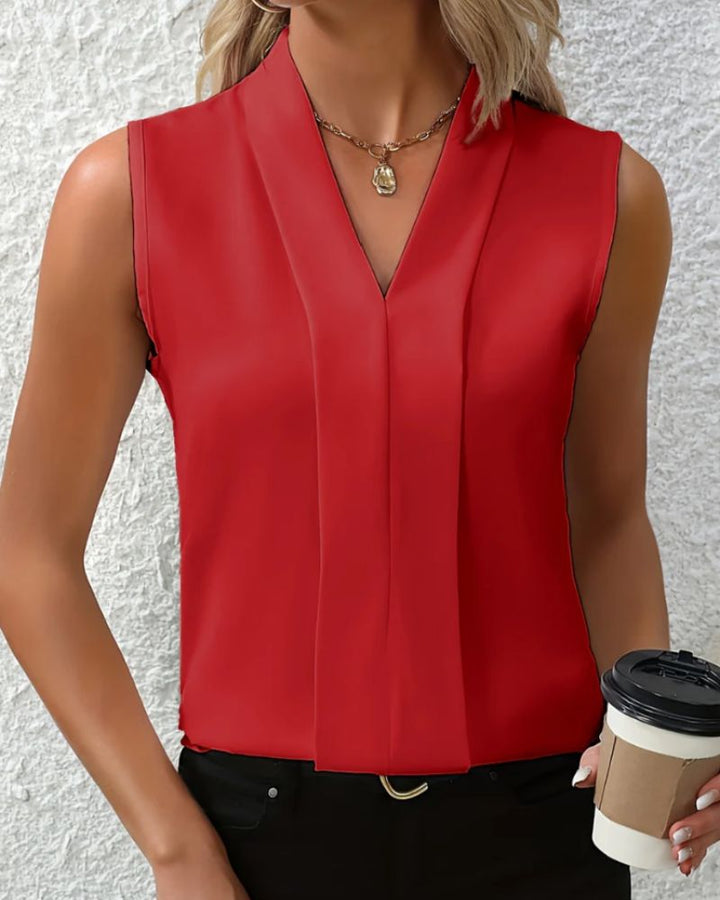 Nicole | Bluzka Casual z Dekoltem w Serek