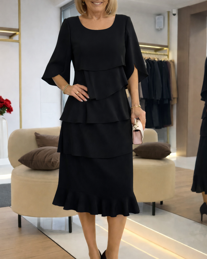 Patricia | Elegancka Sukienka z Falbanami
