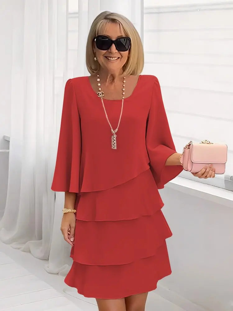 Catherine | Elegancka Sukienka z Falbanami
