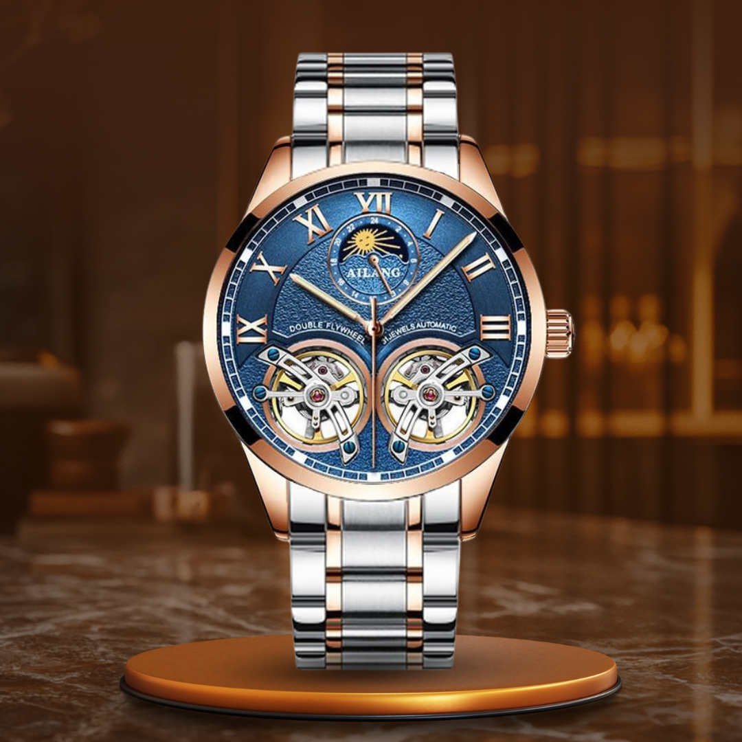 Zegarek mechaniczny z tourbillonem w stylu biznesowym
