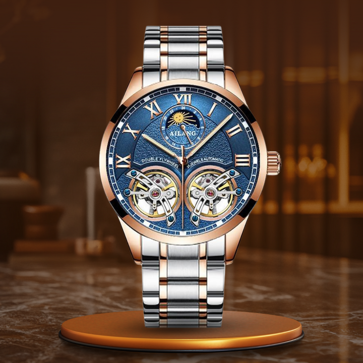 Zegarek mechaniczny z tourbillonem w stylu biznesowym