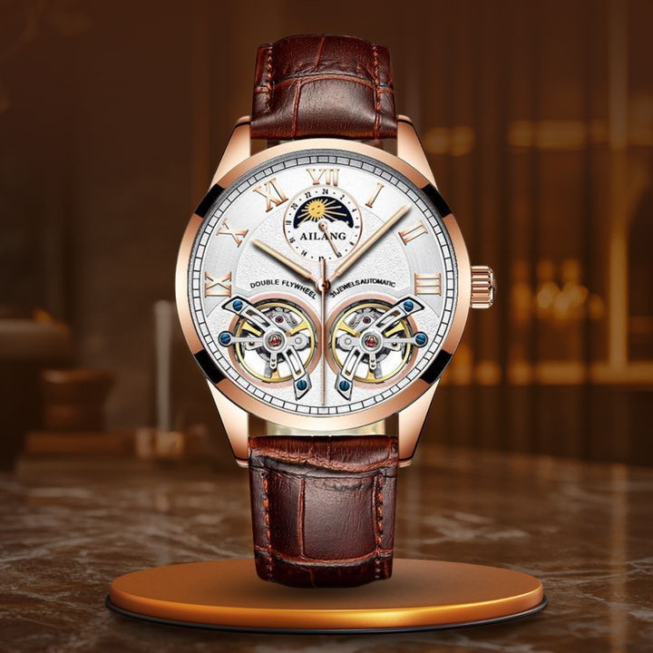 Zegarek mechaniczny z tourbillonem w stylu biznesowym