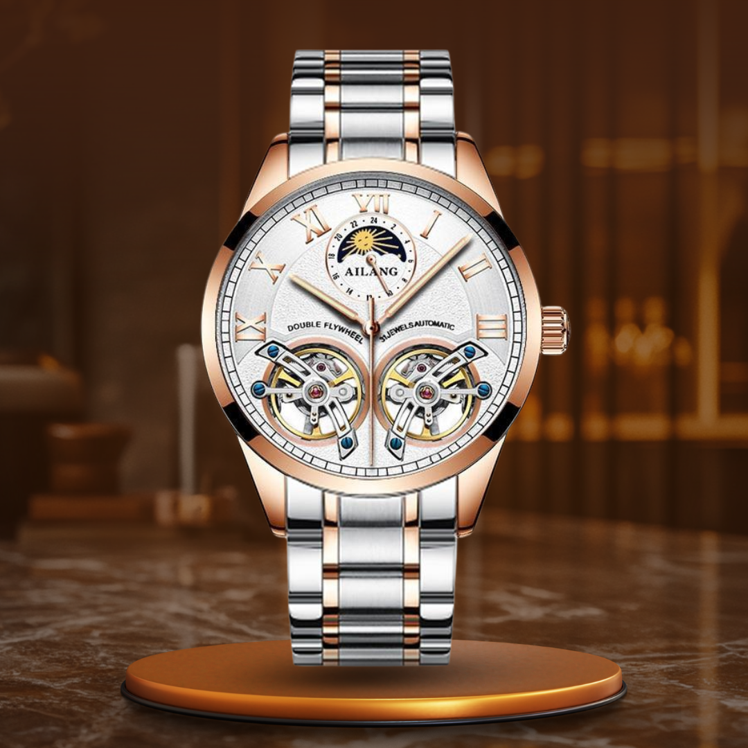Zegarek mechaniczny z tourbillonem w stylu biznesowym