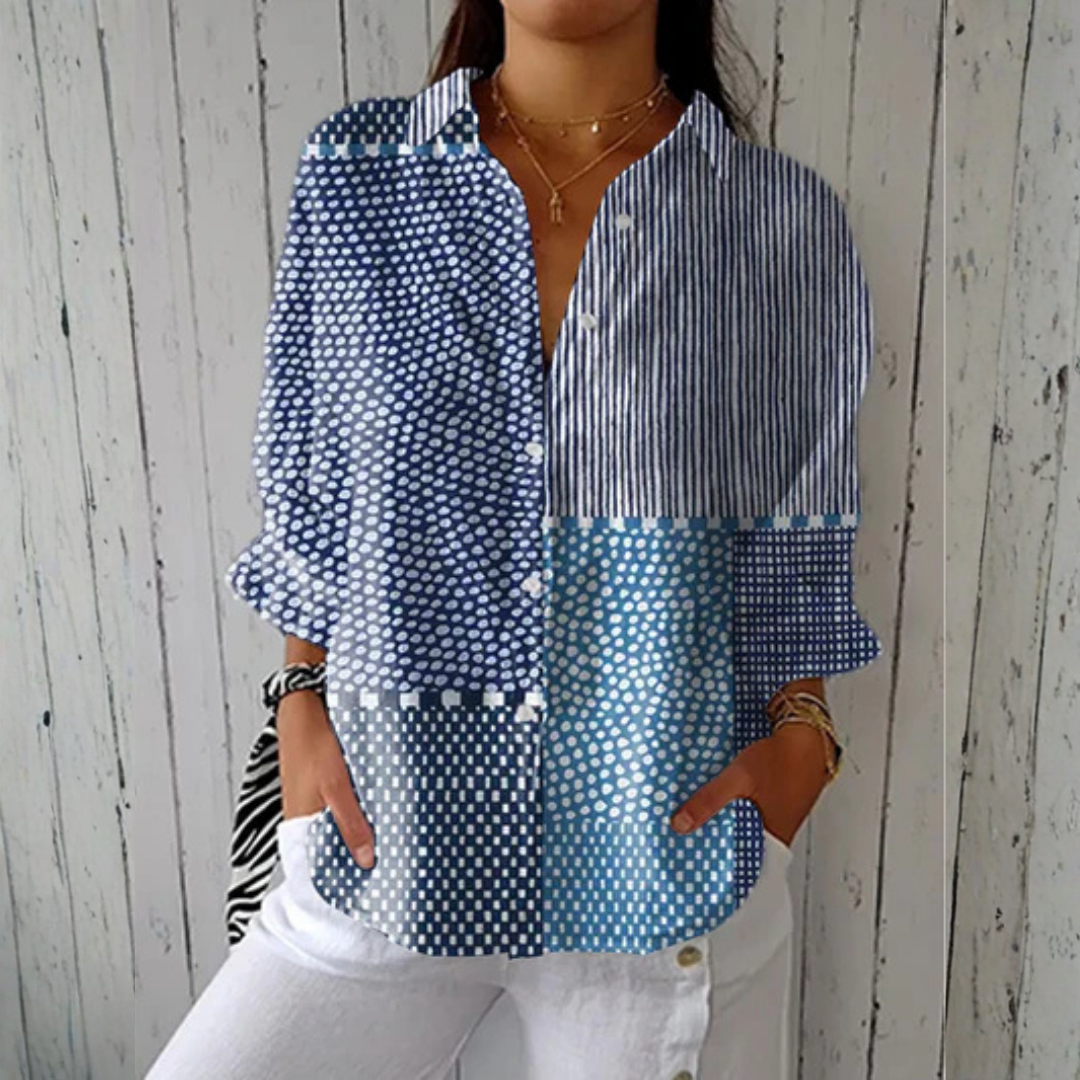 Sophie™ | Bluzka w Oceanicznym Patchworku