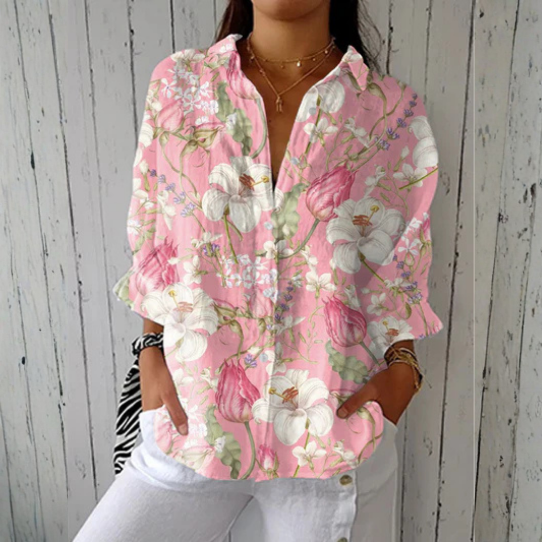 Hannah™ | Elegancka Bluzka w Kwiaty