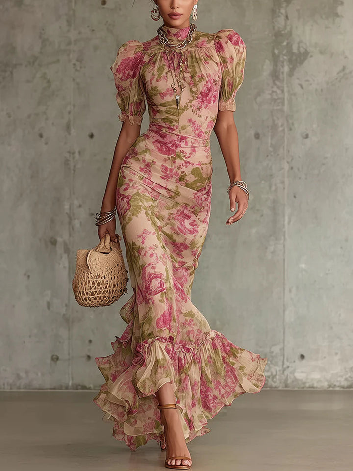 Clementine | Maxi sukienka z vintage puff sleeves
