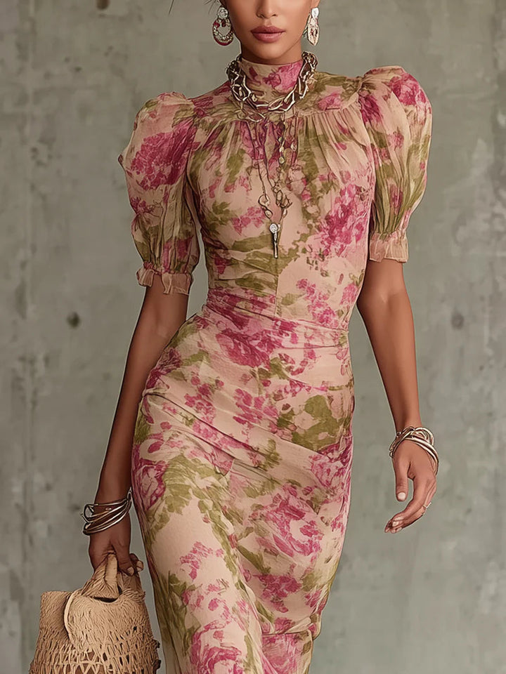 Clementine | Maxi sukienka z vintage puff sleeves