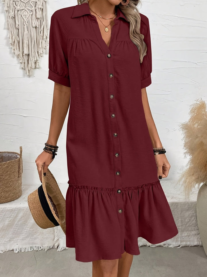 Maevelle | Sukienka Boho Midi z Guzikami