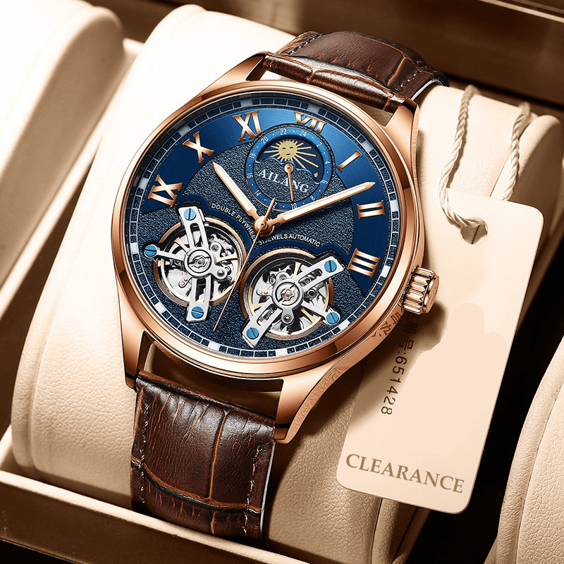 Zegarek mechaniczny z tourbillonem w stylu biznesowym