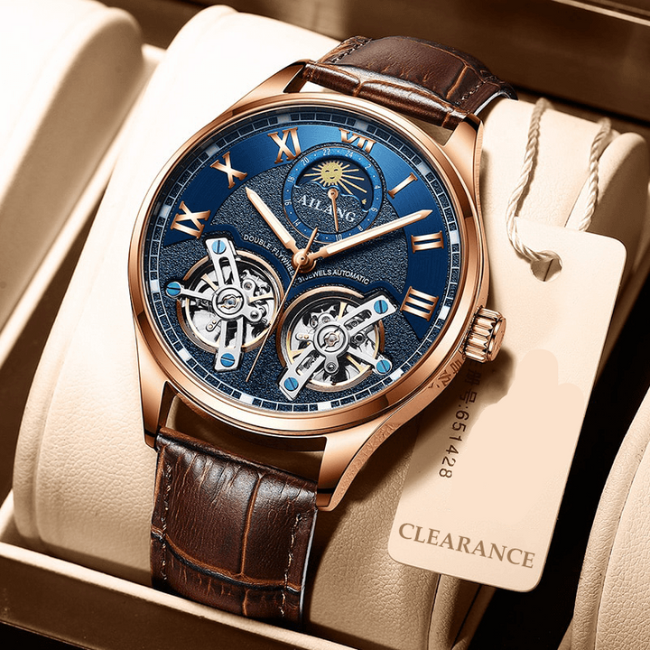 Zegarek mechaniczny z tourbillonem w stylu biznesowym