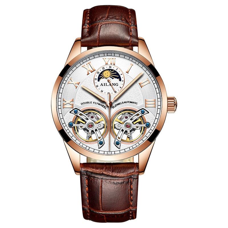 Zegarek mechaniczny z tourbillonem w stylu biznesowym