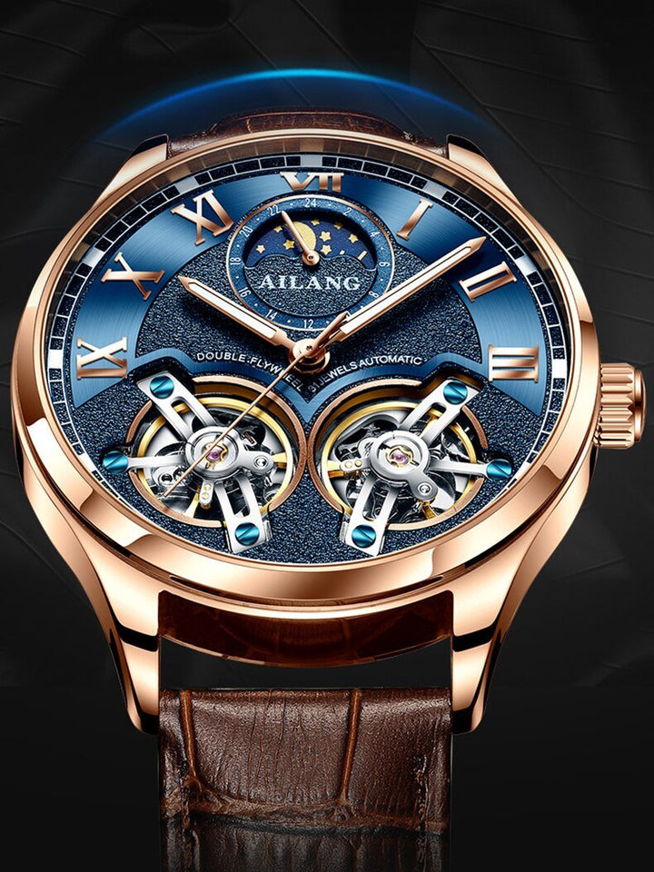 Zegarek mechaniczny z tourbillonem w stylu biznesowym