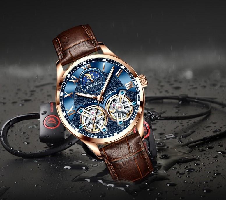 Zegarek mechaniczny z tourbillonem w stylu biznesowym