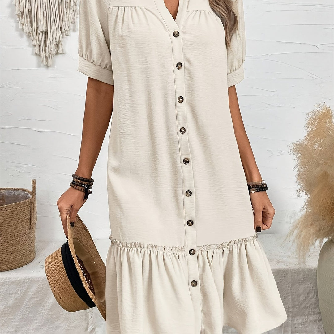 Maevelle | Sukienka Boho Midi z Guzikami