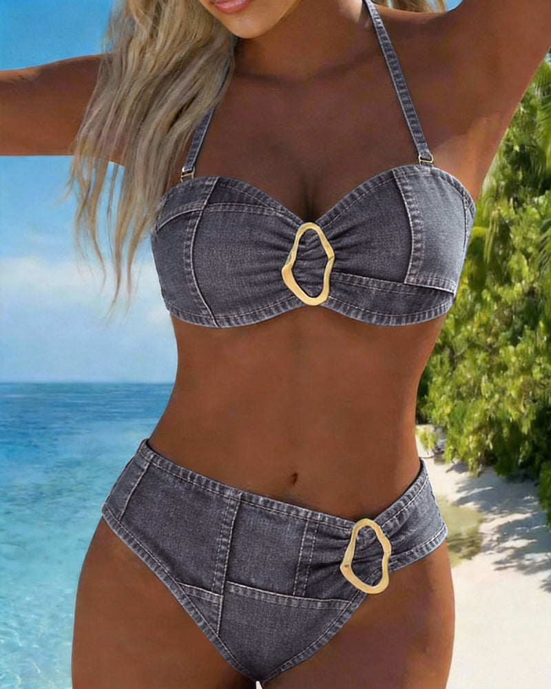 Patricia™ | Bikini z metalowym zapięciem, dwuczęściowe