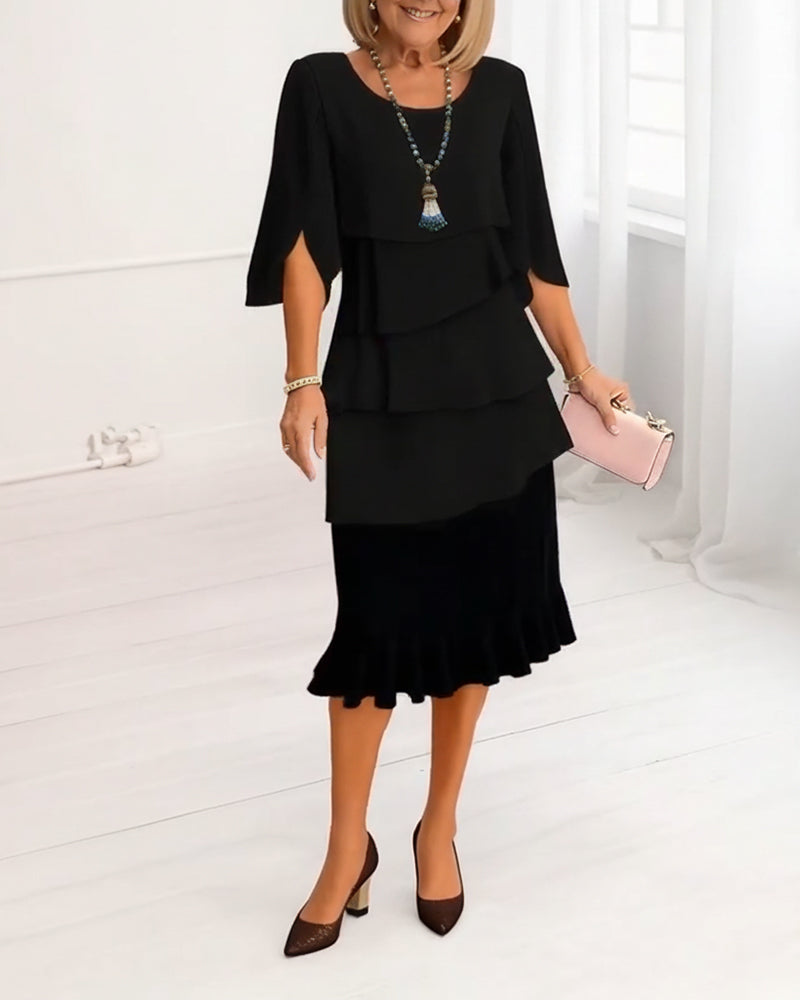 Patricia | Elegancka Sukienka z Falbanami