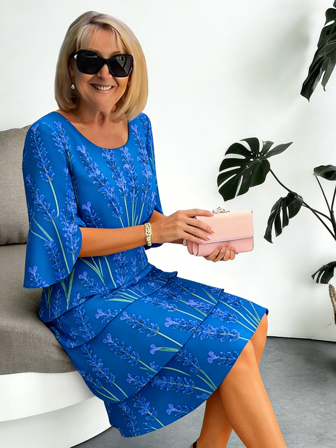 Delphine | Elegancka Sukienka Chiffonowa z Faldami