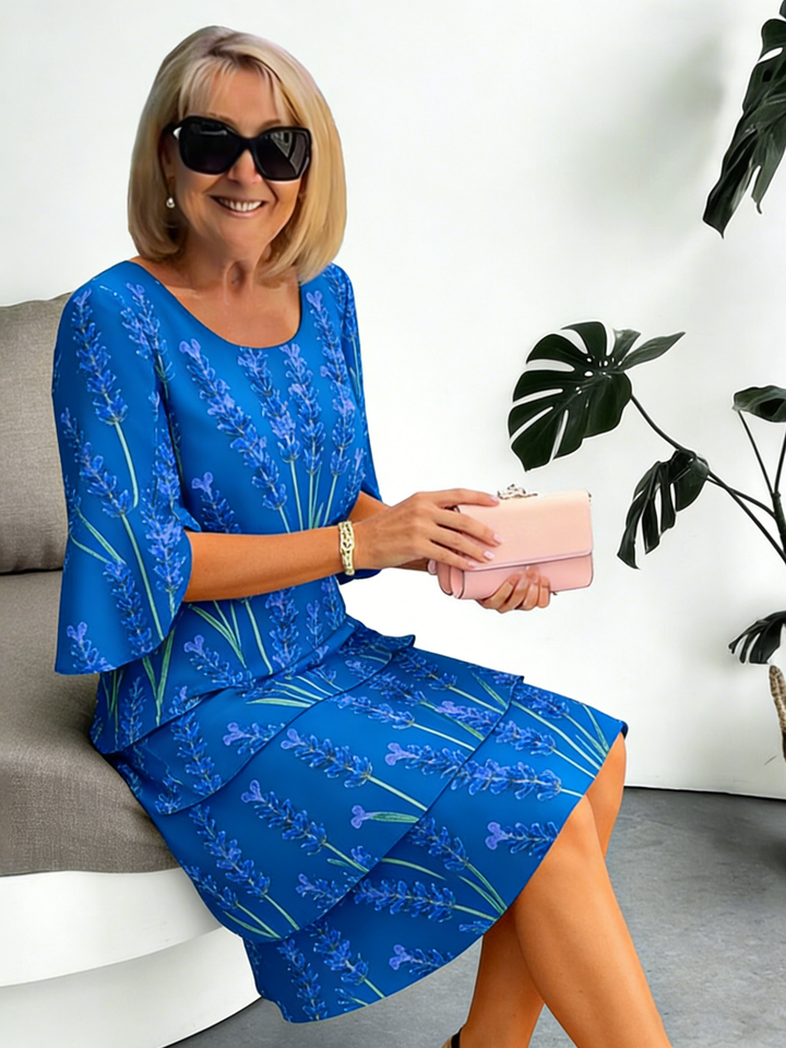 Delphine | Elegancka Sukienka Chiffonowa z Faldami