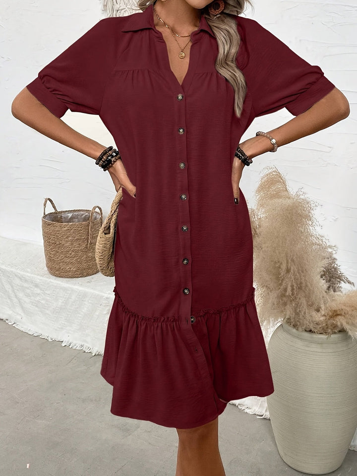 Maevelle | Sukienka Boho Midi z Guzikami