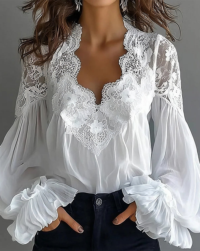 Ilvara - Elegancka Bluzka Koronkowa dla Kobiet