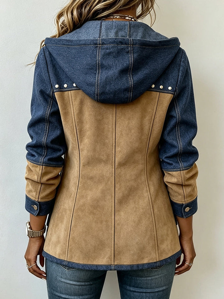 Fawnridge™ | Kurtka z kapturem w patchworkowym stylu