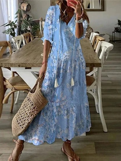 Luna | Bezwysiłkowa Sukienka Boho z Korzystnym Fasonem