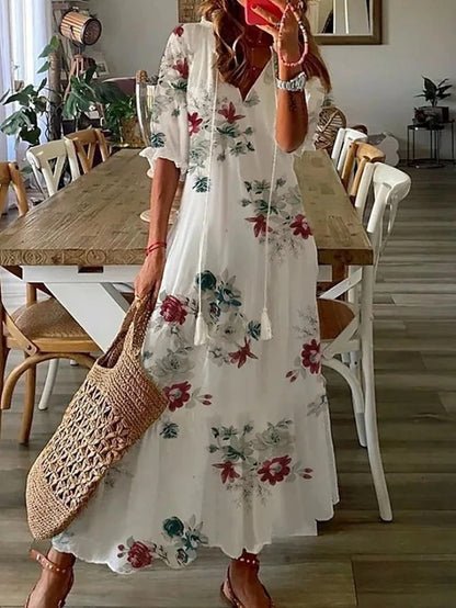 Luna | Bezwysiłkowa Sukienka Boho z Korzystnym Fasonem